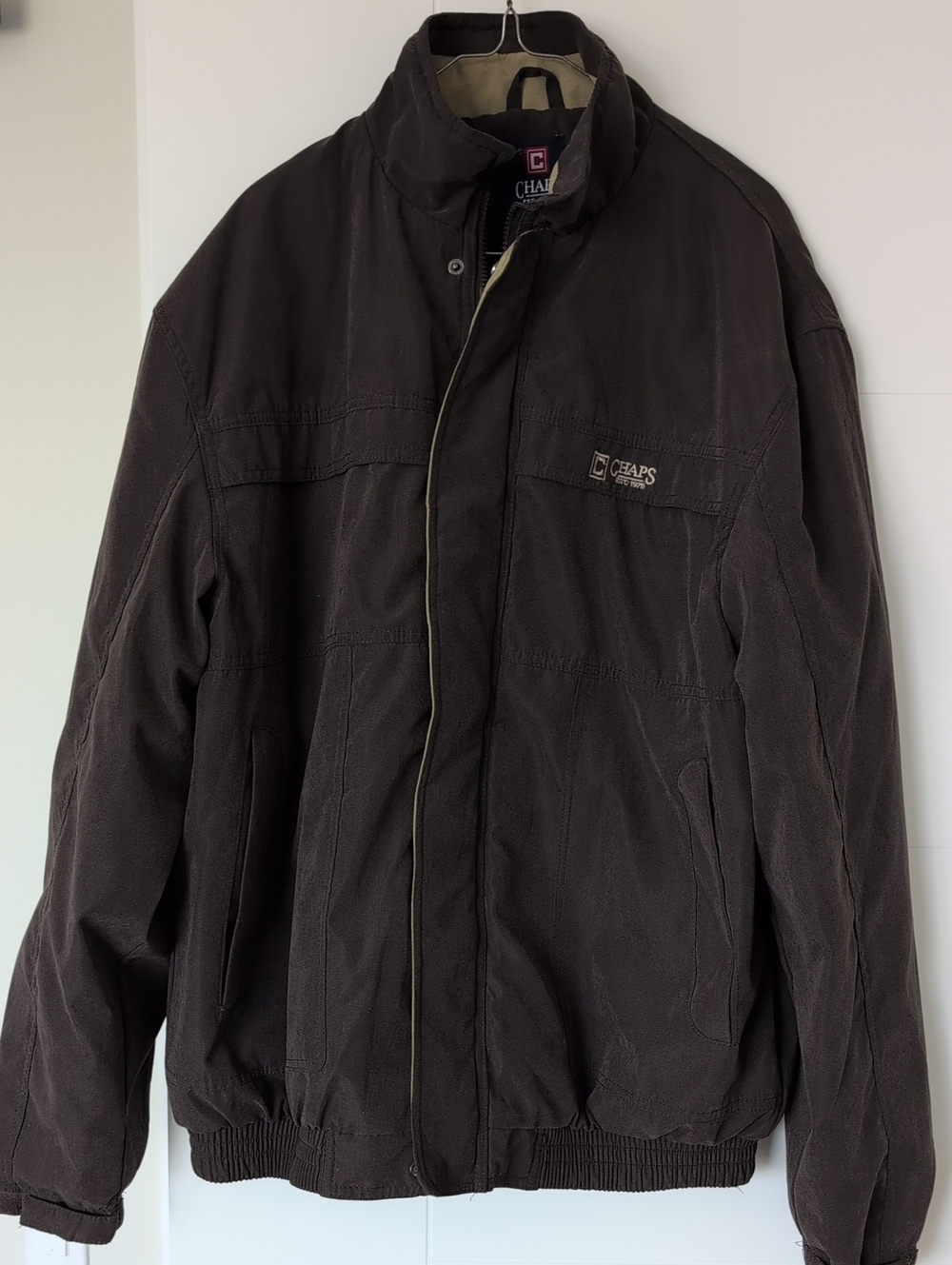 Chaps Men's Dark Brown Casual Zip Jacket